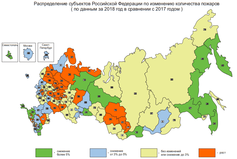 Статистика пожаров в России