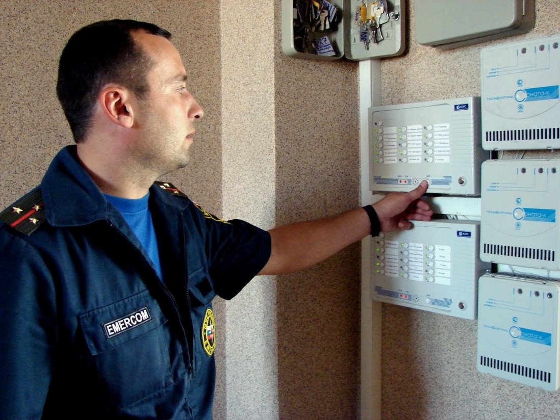 Проверить работоспособность системы пожарной сигнализации